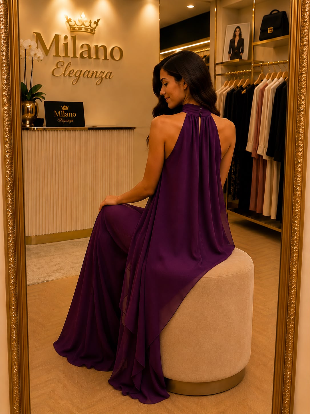Completo Halter Luxe Viola Imperiale