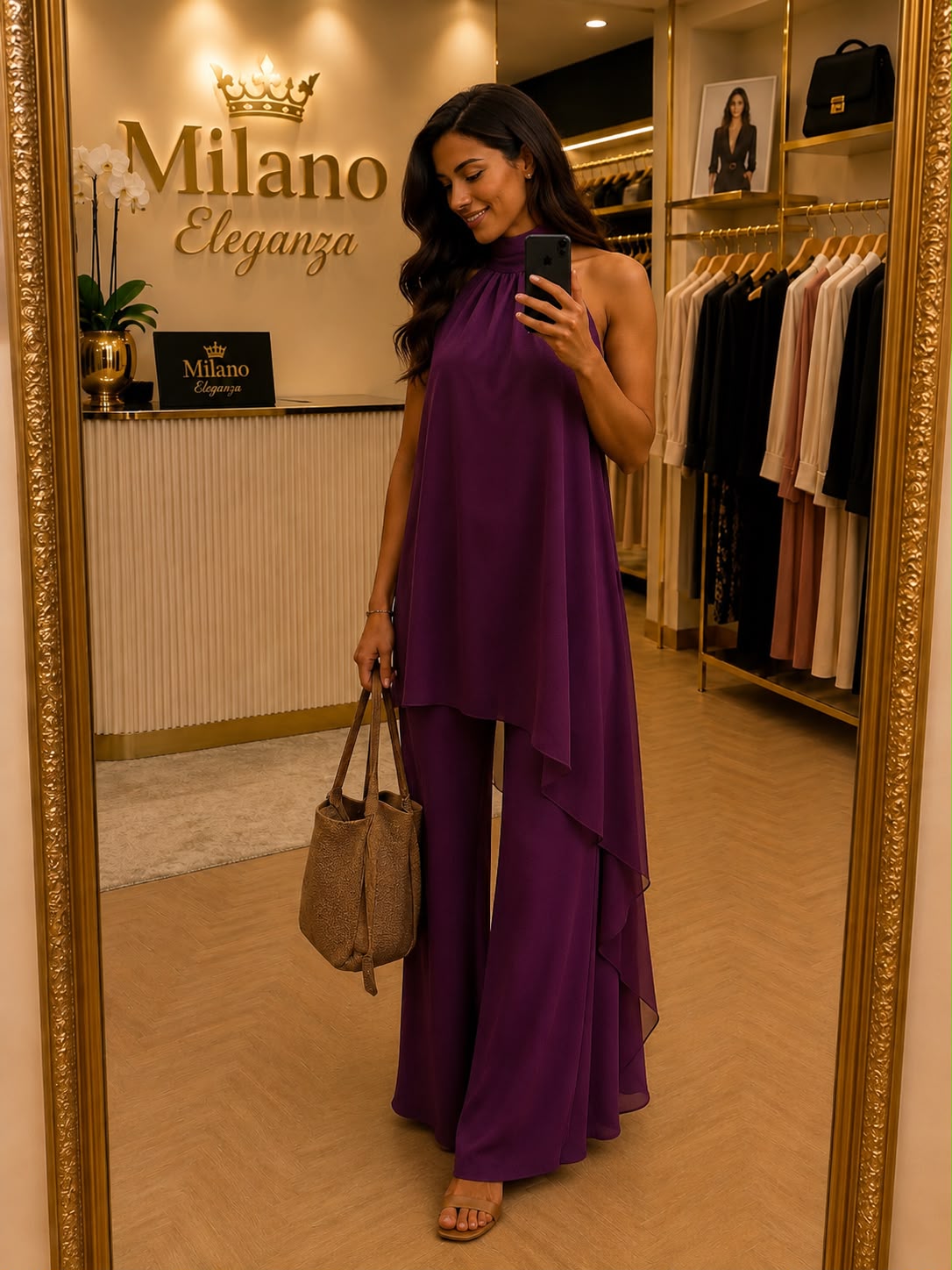 Completo Halter Luxe Viola Imperiale