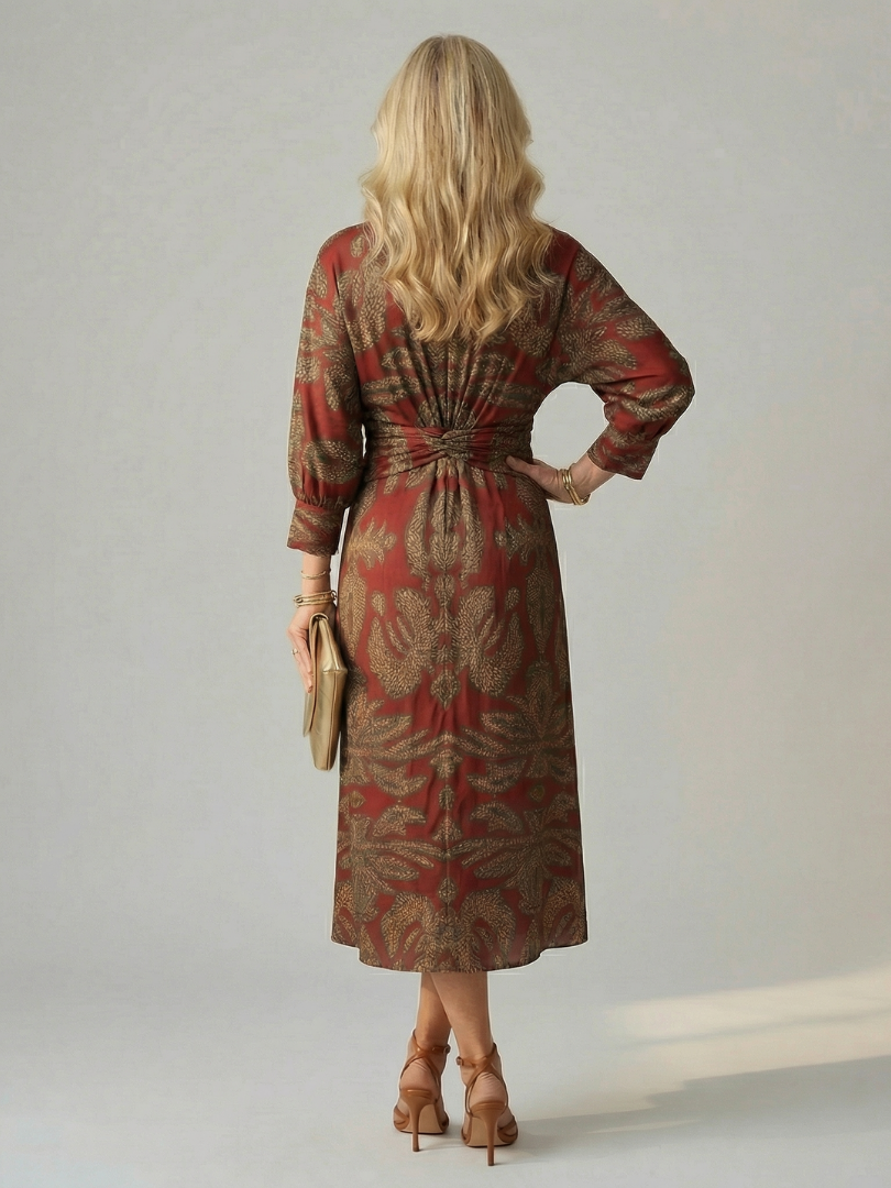 Luna | Vestido Midi Portefólio Natural