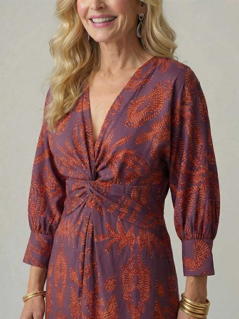 Luna | Vestido Midi Portefólio Natural