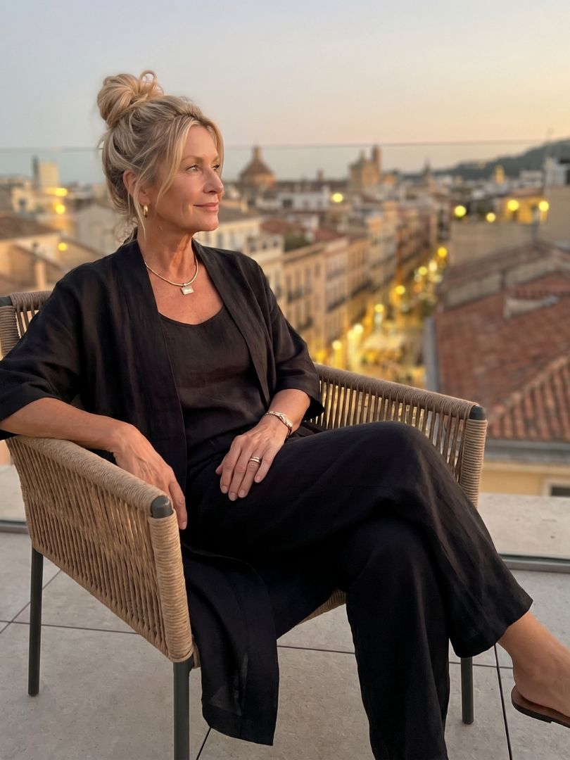 Renata | Conjunto Relaxado de Três Peças com Top e Calças