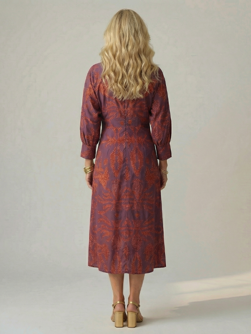 Luna | Vestido Midi Portefólio Natural