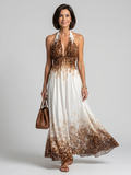 Elena | Vestido Midi Branco Plissado