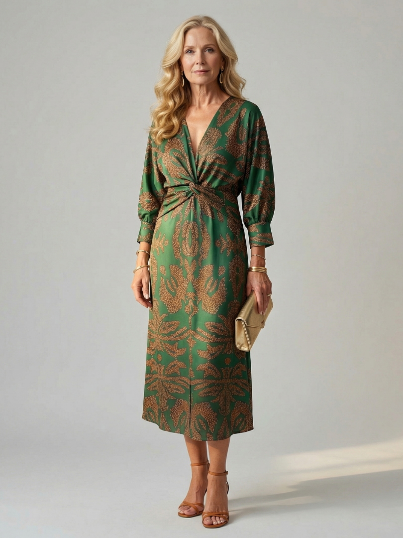 Luna | Vestido Midi Portefólio Natural