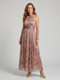 Alessandra | Vestido Midi Sem Mangas com Acabamento Texturado