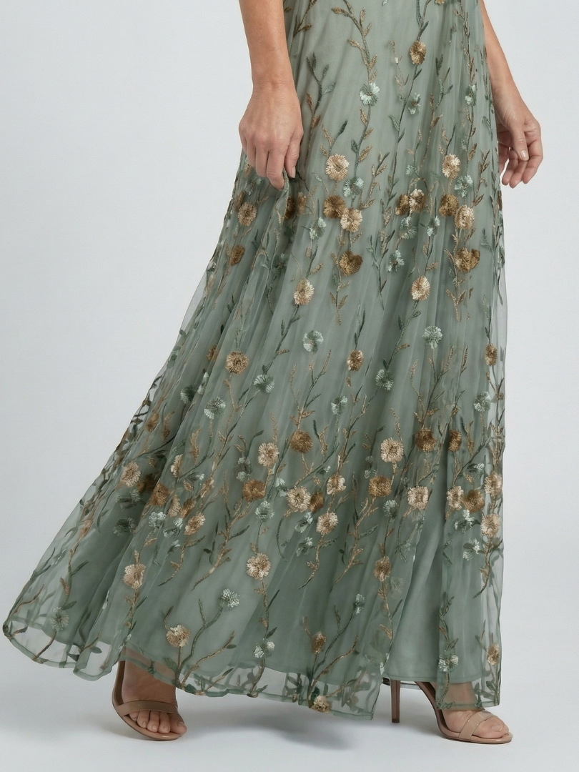 Selora | Vestido Maxi Floral com Decote Halter