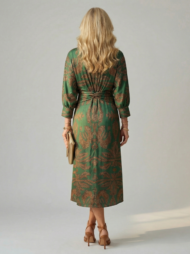 Luna | Vestido Midi Portefólio Natural
