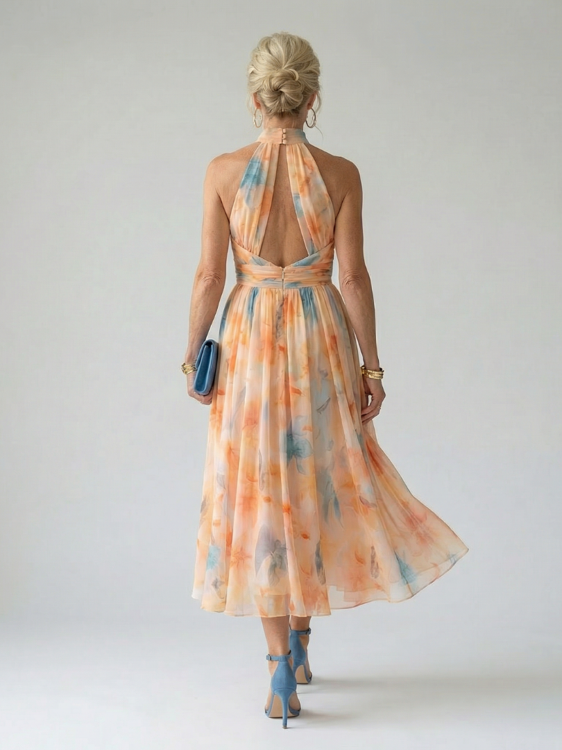 Rita | Vestido Midi Halter Suave