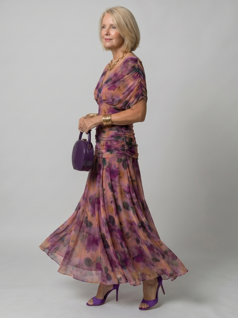 Calen | Vestido Midi Fluido com Ombros a Descoberto