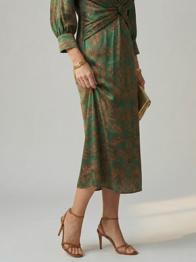 Luna | Vestido Midi Portefólio Natural