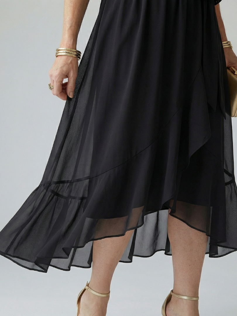 Rosalia | Vestido Midi Drapeado Leve