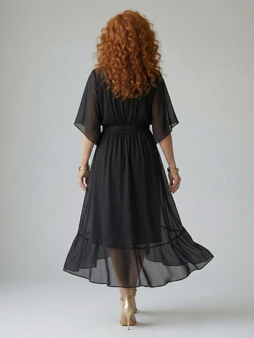 Rosalia | Vestido Midi Drapeado Leve