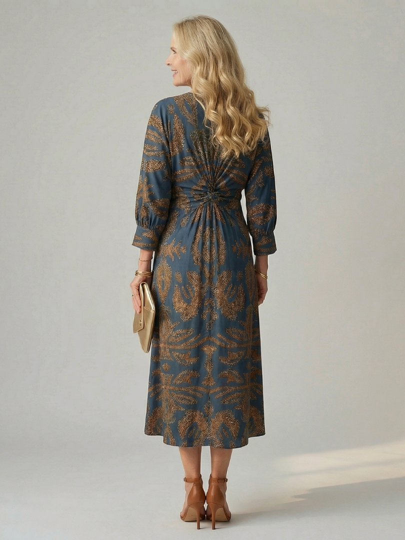 Luna | Vestido Midi Portefólio Natural