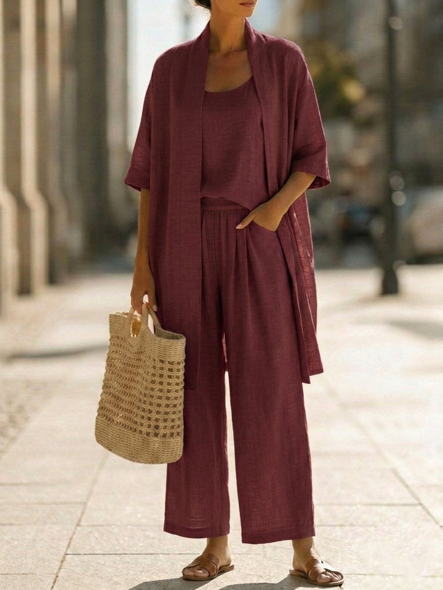 Linnea™ | Conjunto Leve em Linho