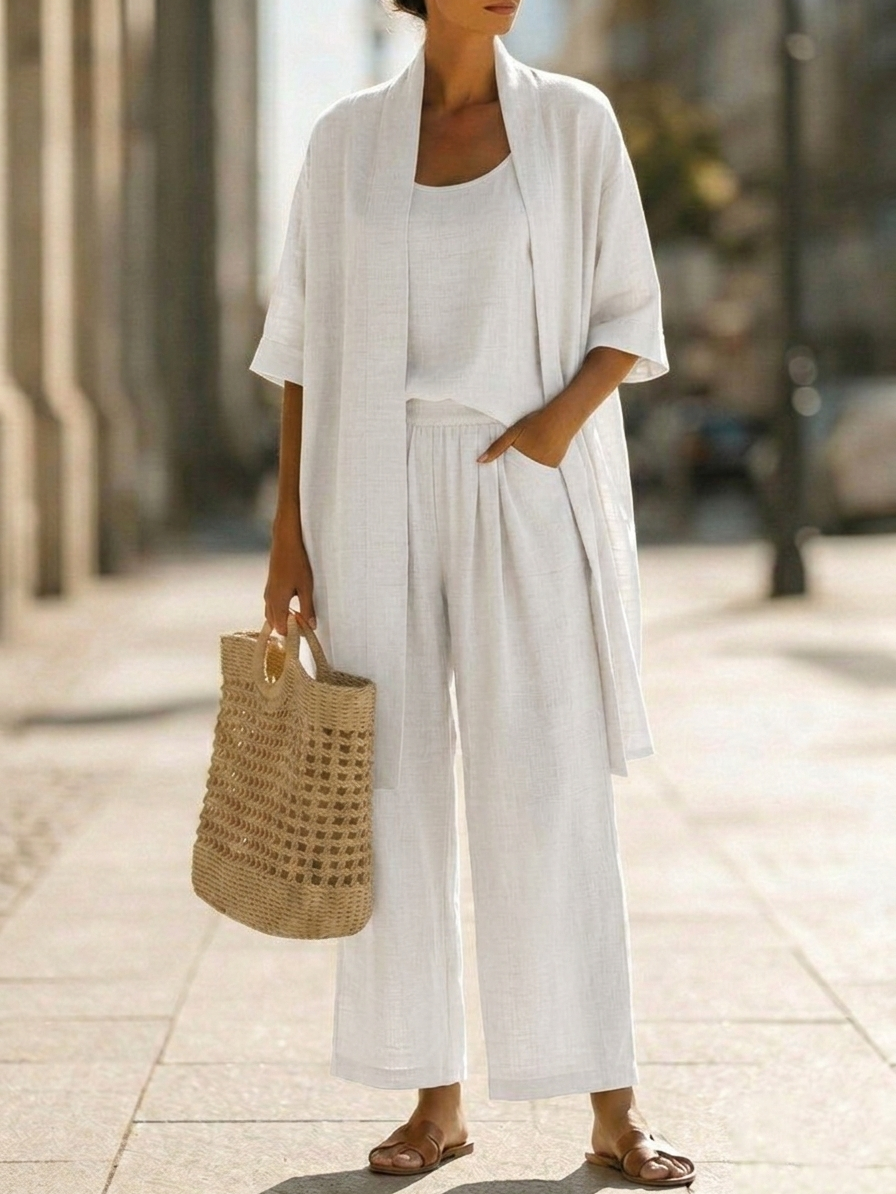 Linnea™ | Conjunto Leve em Linho
