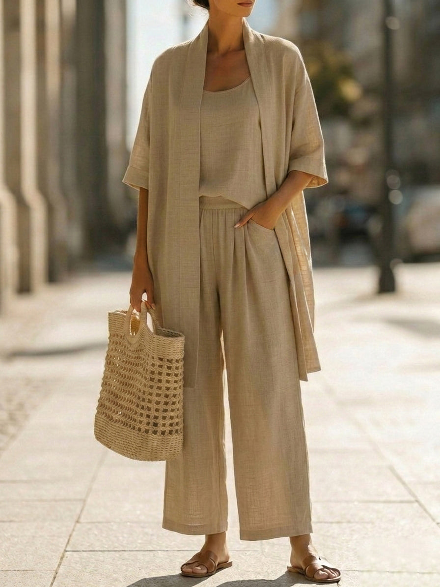 Linnea™ | Conjunto Leve em Linho
